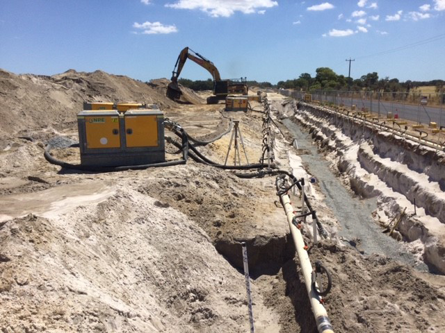 Spear Dewatering for Deep Sewer Installation